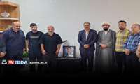 مسئولان بیمارستان رازی اهواز با خانواده شهید امیر نیسی دیدار کردند
